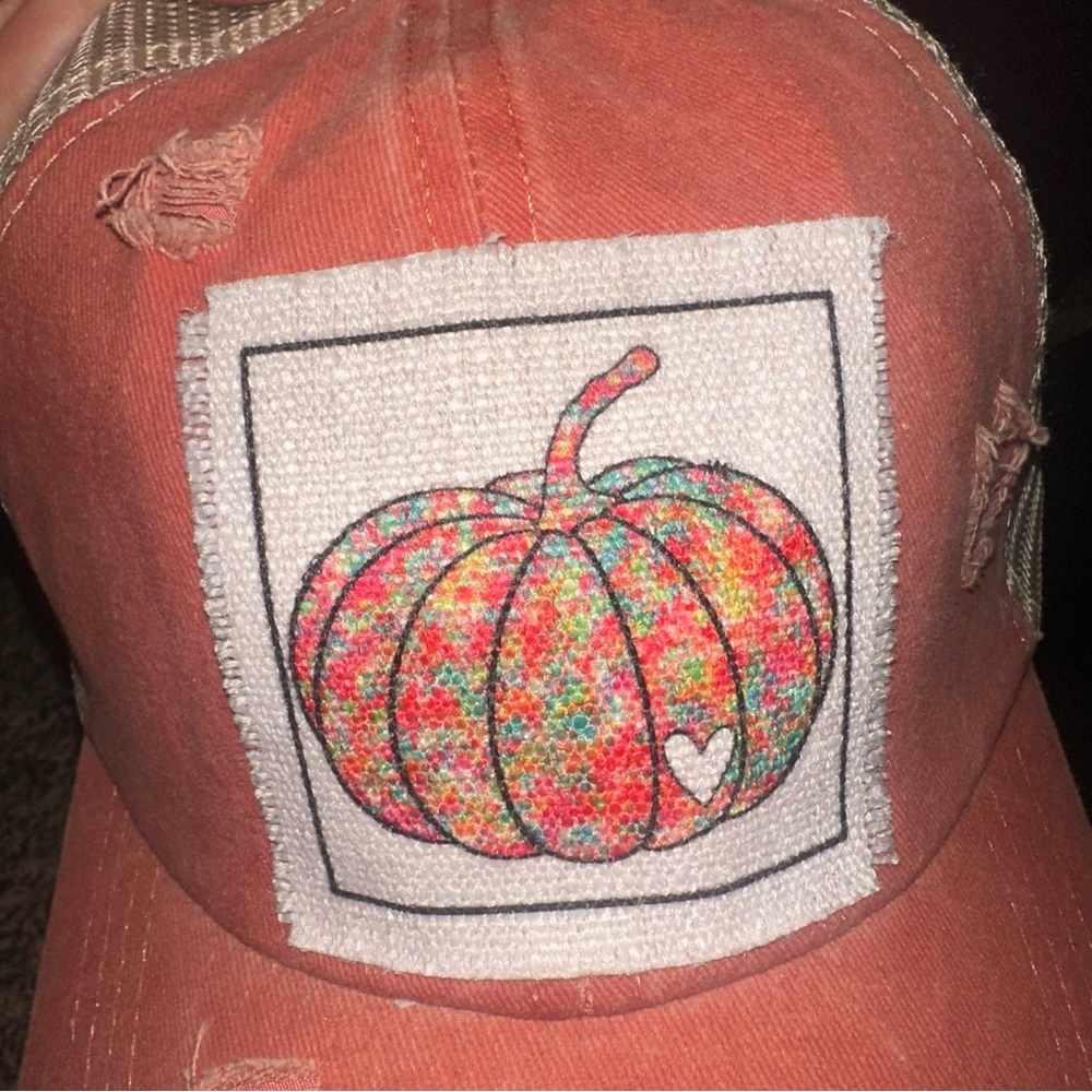 Orange Pumpkin Patch Cap made by me - Picture 5 of 5